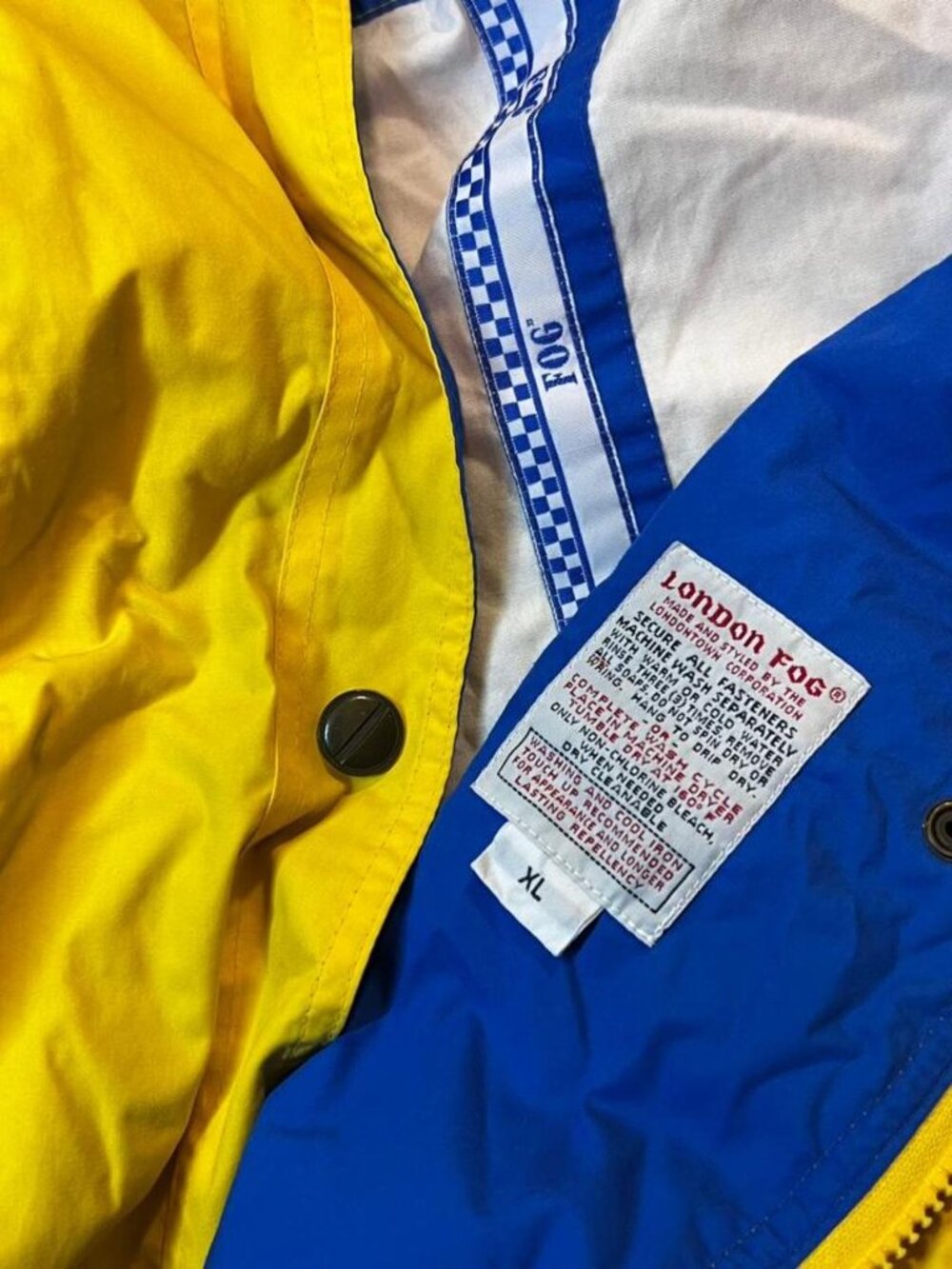Yellow London Fog XL Wind Breaker - Picture 5 of 7